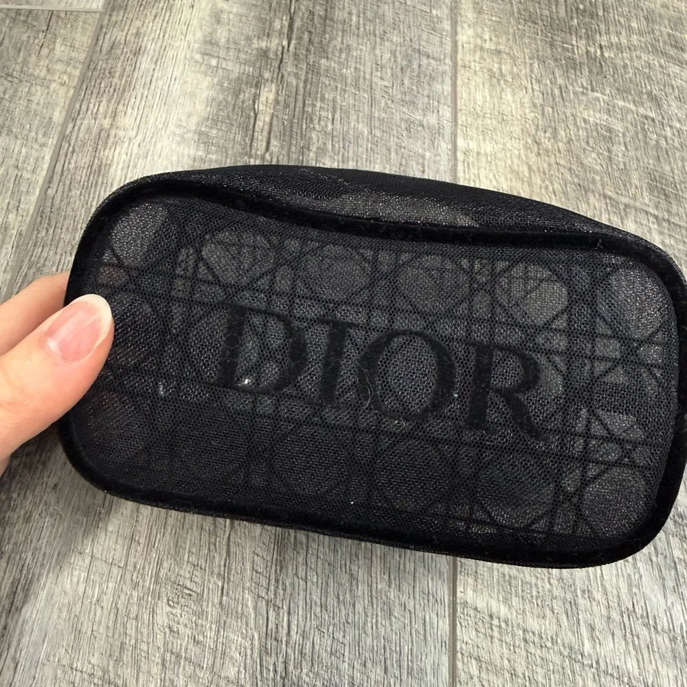 Dior Black Mesh Accessories Pouch